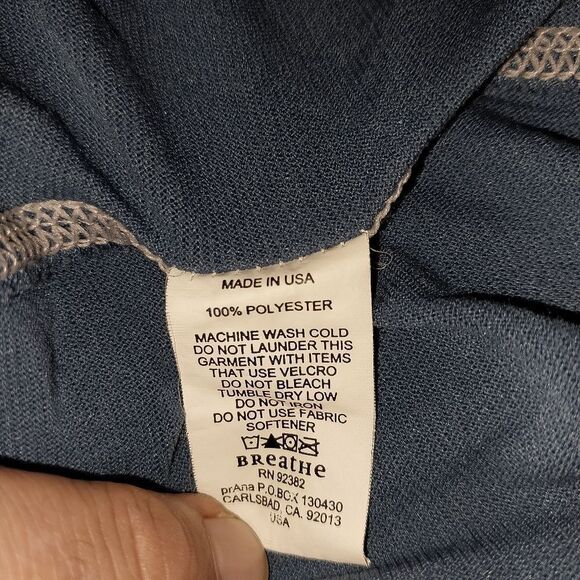 Prana Men's Large Blue Logo Tee - Picture 7 of 8